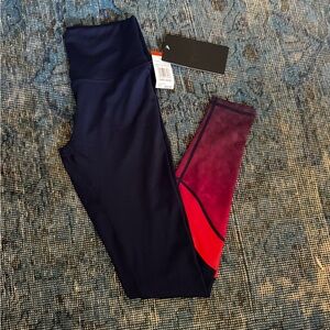 TYR Navy and Red Leggings